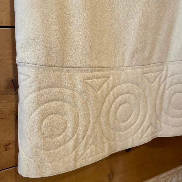 Vintage 1960s Pierre Cardin Space Age Geometric Print Beige Dress - Picture 6 of 11